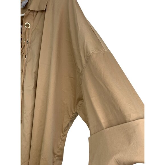 NWT Chicos Plus Size 20/22 Lace Up Neck Dolman Popover Tunic Top RD10710 Stretch - Picture 7 of 8